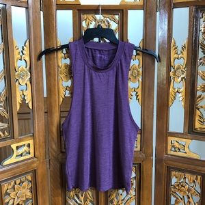 Ms Lovely Purple Heather Tank Top Women Sz XS High Neck Low Cut Armhole Adult